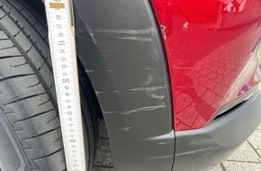 Polizeidirektion Kaiserslautern: POL-PDKL: Wer hat den roten Mazda beschädigt?