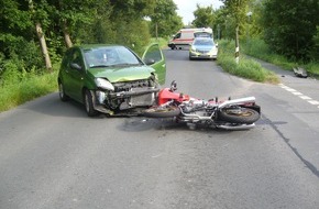 Polizeiinspektion Cuxhaven: POL-CUX: Schwerer Motorradunfall (Fotomaterial) + Wohnhauseinbruch +  Blutspuren führen zum mutmaßlichen Täter u.a.