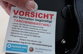 Polizeiinspektion Harburg: POL-WL: Präventionsmaßnahmen gegen Taschendiebstähle