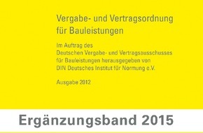 Beuth Verlag GmbH: Ergänzungsband 2015 zur VOB 2012 Teil C erscheint im dritten Quartal 2015