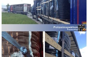 Polizeidirektion Ludwigshafen: POL-PDLU: 50 % Beanstandungsquote bei Schwerlastkontrolle, bei zwei Sattelzügen die Weiterfahrt vor Ort untersagt