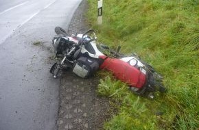 Polizeiinspektion Northeim: POL-NOM: Schwerer Verkehrsunfall eines Motorrades auf der L603