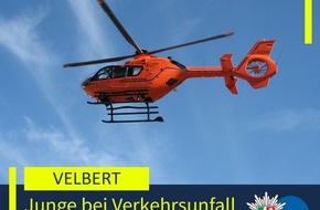 Polizei Mettmann: POL-ME: Zw&ouml;lfj&auml;hriger Junge bei Verkehrsunfall lebensgef&auml;hrlich verletzt - 2605030