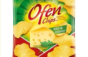 Intersnack Deutschland SE: Knackig gebacken und frisch aus dem Ofen: funny-frisch Ofen Chips K&auml;se & Kr&auml;uter