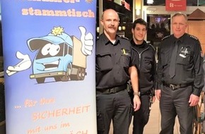 Polizeiinspektion Rotenburg: POL-ROW: Norddeutschlands Nadelöhr - Fernfahrerstammtisch informiert über Elbtunnel