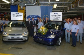 Ford-Werke GmbH: Drei Millionen Ford Focus in Europa produziert / Doppeljubiläum: Zwei Millionen wurden seit 1998 in Saarlouis gebaut