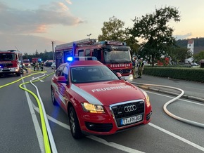 KFV Bodenseekreis: Großbrand in Obereisenbach zerstört Werkstatt und Wohnhaus