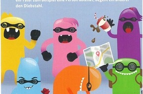 Bundespolizeidirektion Sankt Augustin: BPOL NRW: Bunte Monster warnen vor Taschendiebstahl - Bundespolizei macht Reisende auf Tricks von "Langfingern" aufmerksam!