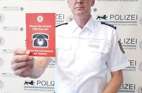 Polizeipräsidium Mannheim: POL-MA: Mannheim/Heidelberg/Rhein-Neckar-Kreis: "Hallo Oma, weißt du wer dran ist?" - Wie schütze ich mich vor Betrug am Telefon? Online-Sprechstunde und Telefon-Hotline des Polizeipräsidiums Mannheim