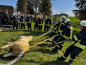 FW Borgentreich: Großtierrettung bei der Feuerwehr Borgentreich.