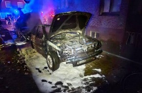 Polizeiinspektion Stade: POL-STD: Zwei Autos in Stade in Brand geraten - Polizei sucht Zeugen