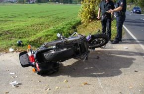 Polizeiinspektion Northeim: POL-NOM: Verkehrsunfall zwischen Krad und Trecker