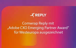 Reply Deutschland SE: Comwrap Reply erh&auml;lt &bdquo;Adobe CXO Emerging Partner Award&ldquo; f&uuml;r Westeuropa