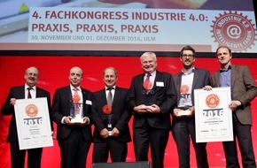 Produktion: Industrie 4.0-Award 2016 in vier Kategorien vergeben / ABB Stotz-Kontakt, Klingelnberg Hückeswagen, Mangelberger Elektrotechnik und SEW Eurodrive ausgezeichnet