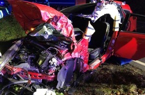Polizeidirektion Pirmasens: POL-PDPS: Verkehrsunfall mit Personenschaden - Frontalzusammenstoß zwischen Pkw und Lkw