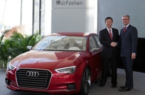 Audi AG: AUDI AG: Neues Werk in China fertigt ab 2013 Audi A3
