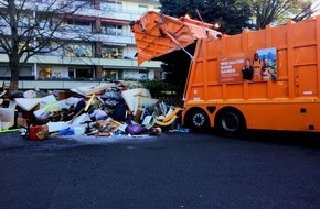 Feuerwehr und Rettungsdienst Bonn: FW-BN: Beherztes Eingreifen von Bonn Orange Mitarbeitern verhindert schlimmeren Schaden an Müllpresswagen