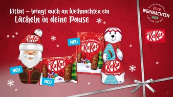 &quot;Have a Christmas break&quot; mit den neuen Weihnachtsmännern von KitKat