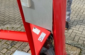 Kreispolizeibehörde Heinsberg: POL-HS: Schrankenterminal auf Parkplatz beschädigt / Zeugen gesucht