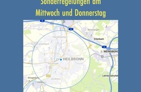 Polizeipr&auml;sidium Heilbronn: POL-HN: Stadt Heilbronn: Veranstaltung am Mittwoch und Donnerstag - Sonderregelungen