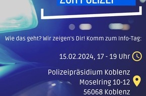 Polizeipräsidium Koblenz: POL-PPKO: Dein Weg zur Polizei - auch mit Mittlerer Reife!