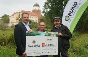 Krombacher Brauerei GmbH & Co.: Gute Aussichten für Auenlebensraum an der Elbe - Krombacher übergibt Spende in Höhe von 200.000 EUR für das Projekt "Lebendige Auen für die Elbe" des BUND