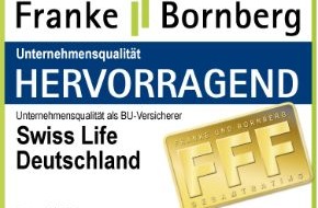 Swiss Life Deutschland: Swiss Life Deutschland: Bestnote für Kompetenz bei Berufsunfähigkeit