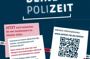 Polizeipräsidium Rheinpfalz: POL-PPRP: Landesweite Aktionswoche der Polizei Rheinland-Pfalz "Deine PoliZEIT"
