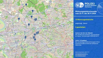 Polizeipräsidium Oberhausen: POL-OB: Wohnungseinbruchsradar in Oberhausen