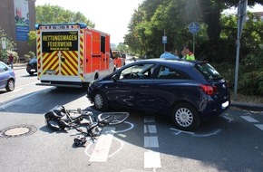 Polizei Mettmann: POL-ME: Fahrradfahrerin übersehen - Monheim - 1808099