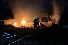 Kreisfeuerwehr Rotenburg (Wümme): FW-ROW: Feuer schnell unter Kontrolle