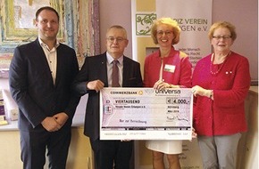uniVersa Versicherungen: uniVersa unterstützt Hospizarbeit mit 8.000 Euro