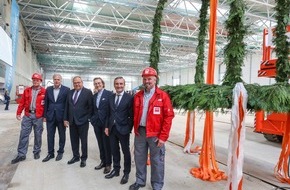 Messe Düsseldorf GmbH: Messe Düsseldorf feiert Richtfest der Neuen Messe Süd