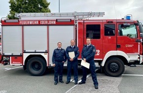 Feuerwehr Iserlohn: FW-MK: Beförderungen bei der Berufsfeuerwehr