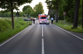 Kreispolizeibehörde Herford: POL-HF: Unfall mit Personenschaden-
Motorradfahrer schwer verletzt