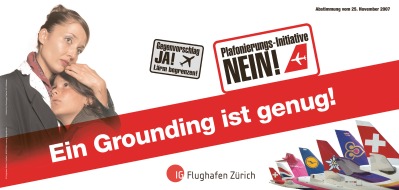 Pro Flughafen: "Ein Grounding ist genug!" - Kundgebung und Informationsveranstaltung der IG Flughafen Zürich und des Komitees Pro Flughafen