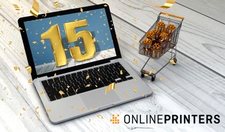 Onlineprinters GmbH: Rekord im Jubiläumsjahr: 3,2 Milliarden Druckprodukte produziert / Onlineprinters feiert 15 Jahre E-Commerce