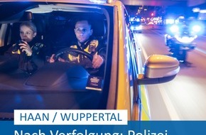 Polizei Mettmann: POL-ME: Nach Verfolgungsfahrt bis Wuppertal: Polizei nimmt mutmaßliche Autodiebe fest - Haan / Wuppertal - 2210067