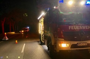 Feuerwehr Schermbeck: FW-Schermbeck: Verkehrsunfall auf der Weseler Straße