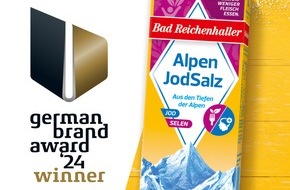 Südwestdeutsche Salzwerke AG: Pressemitteilung: German Brand Award für Bad Reichenhaller Einführungskampagne