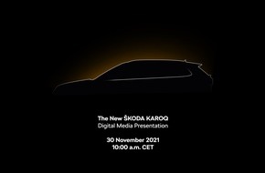 Skoda Auto Deutschland GmbH: Digitale Medienpräsentation des aufgefrischten ŠKODA KAROQ am 30. November