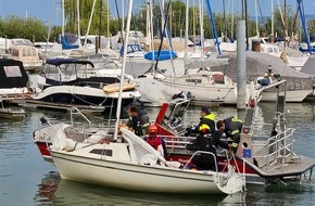 Feuerwehr Radolfzell: FW-Radolfzell: Doppelter Einsatz auf dem Bodensee