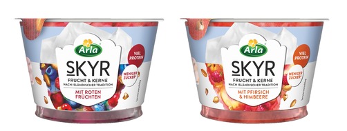 Arla Foods Deutschland GmbH: Neu: Arla Skyr Frucht & Kerne - die besondere Zwischenmahlzeit mit extra 'Biss'