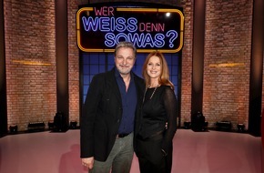 ARD Das Erste: Das Comedy-Duell: Esther Schweins und Stefan Jürgens bei "Wer weiß denn sowas?"- Das Wissensquiz vom 3. bis 7. April 2023, um 18:00 Uhr im Ersten