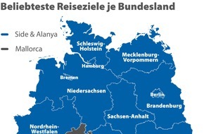 CHECK24 GmbH: CHECK24-Pauschalreisestudie: So machen die Deutschen 2019 Urlaub