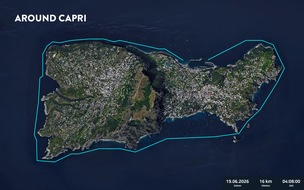 Vierter Weltrekord für Nathalie Pohl und voller Einsatz für Kinder / Nathalie Pohl bezwingt Capri in knapp über vier Stunden
