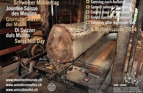 Vereinigung Schweizer Mühlenfreunde (VSM/ASAM): 24. Schweizer Mühlentag und Sommersaison / Die Vereinigung Schweizer Mühlenfreunde VSM/ASAM lädt am Samstag nach Auffahrt am 11. Mai 2024 zum Mühlentag ein / Das aktuelle Thema ist "Der Duft ...