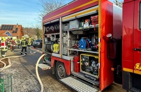 Freiwillige Feuerwehr Kreuzau: FW Kreuzau: Kellerbrand in Untermaubach Menschenleben in Gefahr /Vollalarm f&uuml;r die Feuerwehr Kreuzau