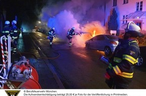 Feuerwehr München: FW-M: Zwei Autos gehen in Flammen auf (Untergiesing-Harlaching)