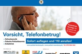 Polizeipräsidium Ravensburg: PP Ravensburg: Informationskampagne: Plakataktion gegen Telefonbetrug